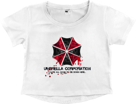 Women's Cropped Premium T-Shirt - Umbrella corporation 2 - Mfest