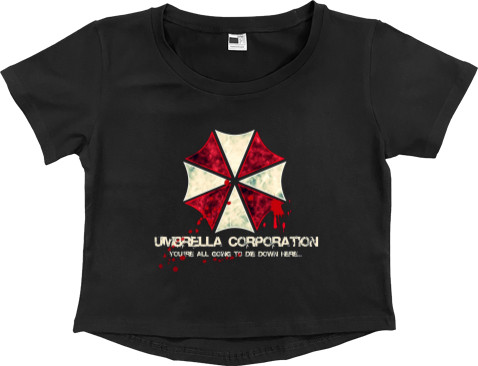 Кроп - топ Премиум Женский - Umbrella corporation 1 - Mfest