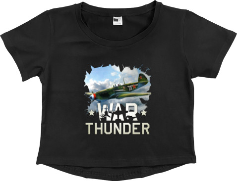 Women's Cropped Premium T-Shirt - War Thunder 2 - Mfest