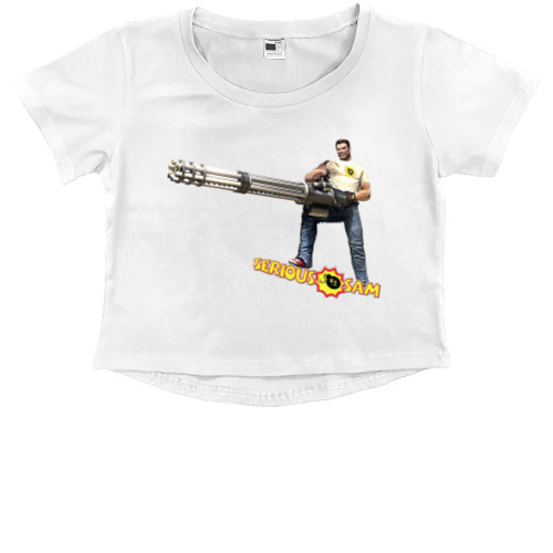 Kids' Premium Cropped T-Shirt - Serious Sam 4 - Mfest