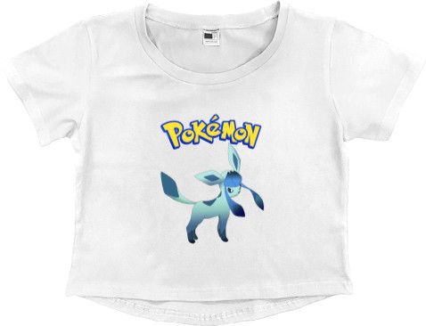 Women's Cropped Premium T-Shirt - Pokemon Glaceon - Mfest