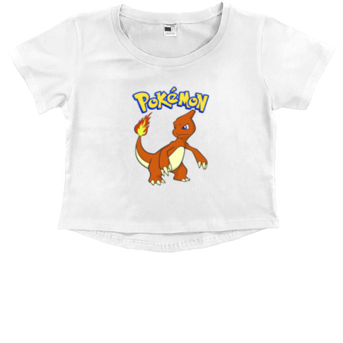 Kids' Premium Cropped T-Shirt - Pokemon Charmeleon - Mfest