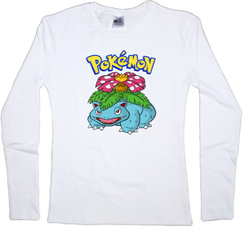 Футболка з Довгим Рукавом Жіноча - Pokemon Venusaur - Mfest