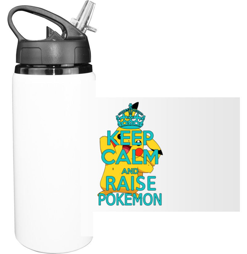 Пляшка для води - Keep calm and raise pokemon - Mfest