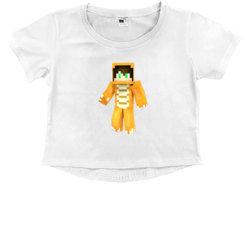 Kids' Premium Cropped T-Shirt - Minecraft 12 - Mfest