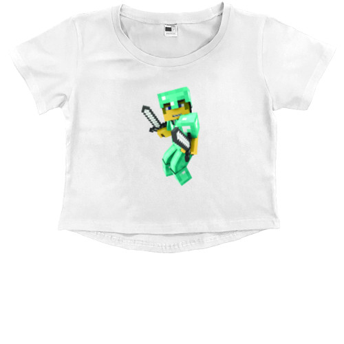 Kids' Premium Cropped T-Shirt - Minecraft 11 - Mfest