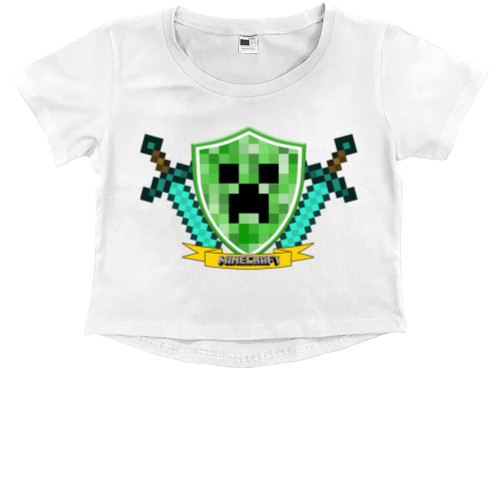 Kids' Premium Cropped T-Shirt - Minecraft 10 - Mfest