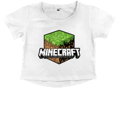 Kids' Premium Cropped T-Shirt - Minecraft 3 - Mfest