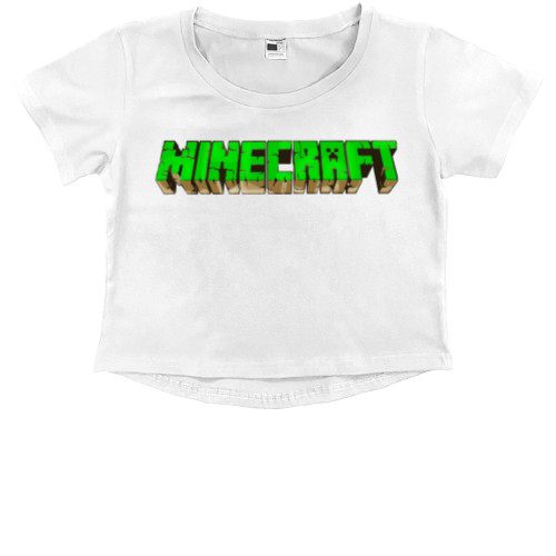 Kids' Premium Cropped T-Shirt - Minecraft 1 - Mfest