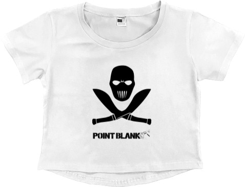 Women's Cropped Premium T-Shirt - Point blank 10 - Mfest