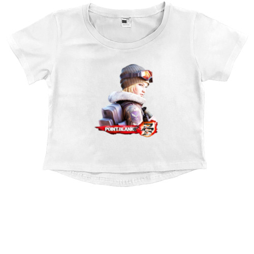 Kids' Premium Cropped T-Shirt - Point Blanc 6 - Mfest