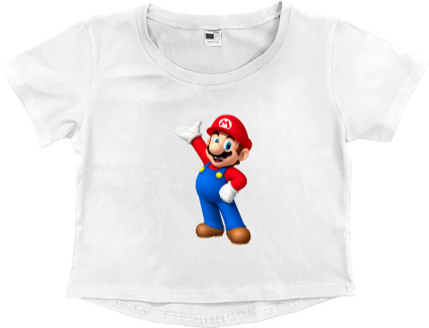 Women's Cropped Premium T-Shirt - Mario 3 - Mfest