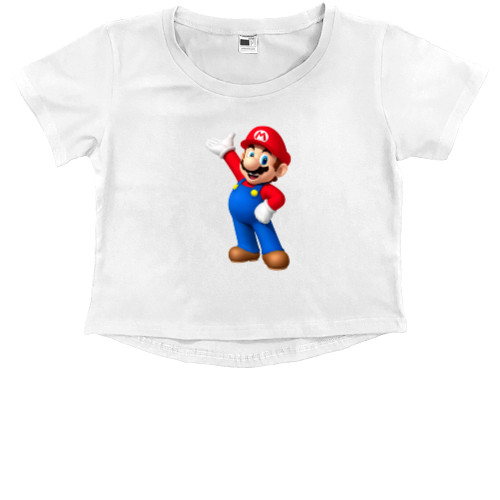 Kids' Premium Cropped T-Shirt - Mario 3 - Mfest