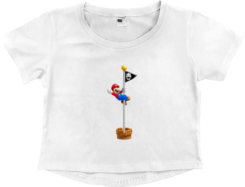 Women's Cropped Premium T-Shirt - Mario 2 - Mfest