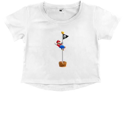 Kids' Premium Cropped T-Shirt - Mario 2 - Mfest