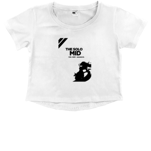 Kids' Premium Cropped T-Shirt - League of legends THE SOLO MID - Mfest