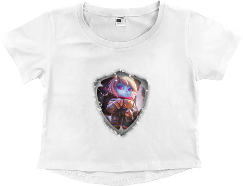 Women's Cropped Premium T-Shirt - League of legends Poppy Keeper of Hammer - Mfest