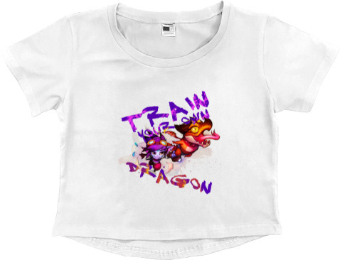 Women's Cropped Premium T-Shirt - League of legends Dragon Trainer Tristana - Mfest