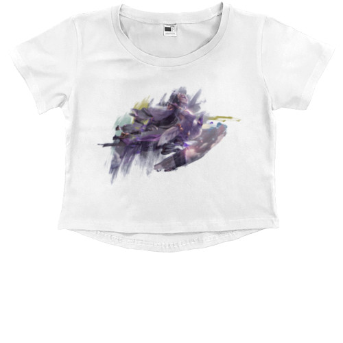 Kids' Premium Cropped T-Shirt - League of legends Diana Queen of the moon - Mfest