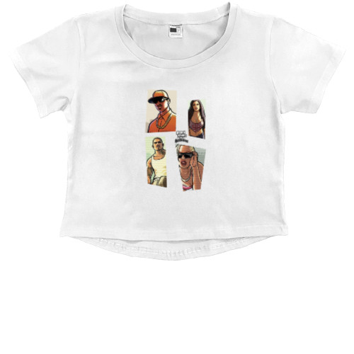 Kids' Premium Cropped T-Shirt - GTA 5 San Andreas 3 - Mfest