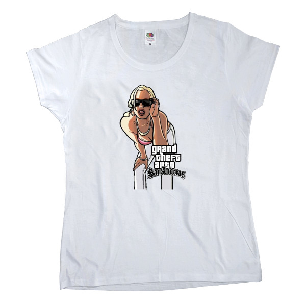 Women's T-shirt Fruit of the loom - GTA 5 San Andreas 2 - Mfest