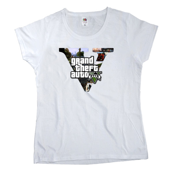 Women's T-shirt Fruit of the loom - GTA 5 (3) - Mfest