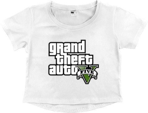 Women's Cropped Premium T-Shirt - GTA 5 (1) - Mfest