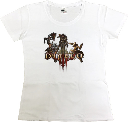 Women's Premium T-Shirt - Diablo 3 logo 4 - Mfest