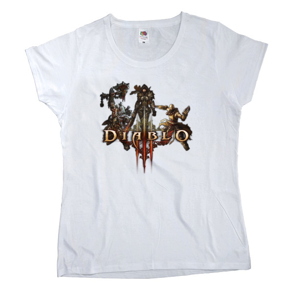 Women's T-shirt Fruit of the loom - Diablo 3 logo 4 - Mfest