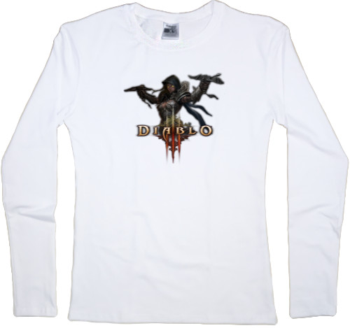 Women's Longsleeve Shirt - Diablo 3 logo 3 - Mfest