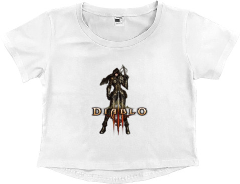 Women's Cropped Premium T-Shirt - Diablo 3 logo 2 - Mfest