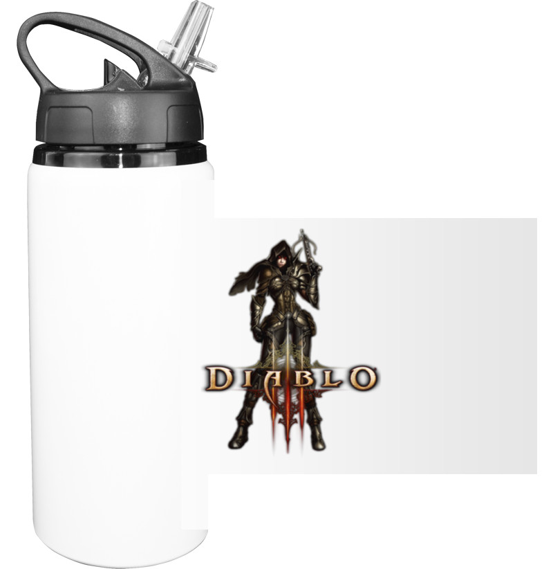 Бутылка для воды - Diablo 3 logo 2 - Mfest