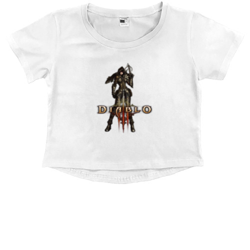 Kids' Premium Cropped T-Shirt - Diablo 3 logo 2 - Mfest