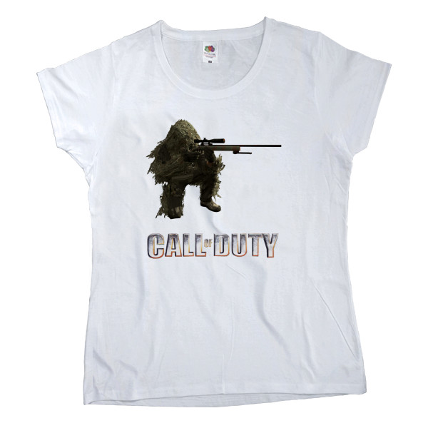 Women's T-shirt Fruit of the loom - Call of duty Снайпер - Mfest