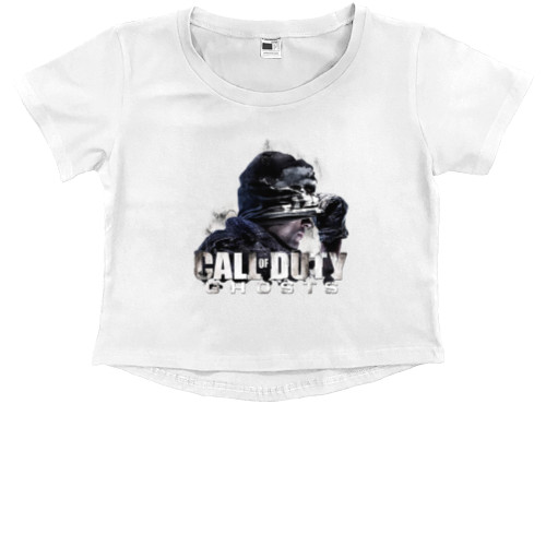 Kids' Premium Cropped T-Shirt - Call of Duty Ghosts Logo - Mfest