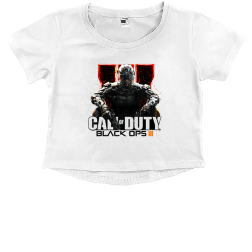 Kids' Premium Cropped T-Shirt - Call of duty black ops 3_3 - Mfest