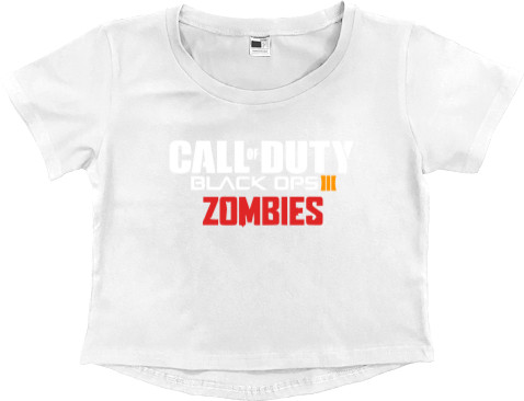 Women's Cropped Premium T-Shirt - Call Of Duty Black Ops 3 Zombies 5 - Mfest