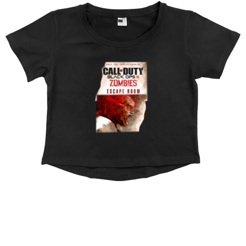 Kids' Premium Cropped T-Shirt - Call Of Duty Black Ops 3 Zombies 4 - Mfest