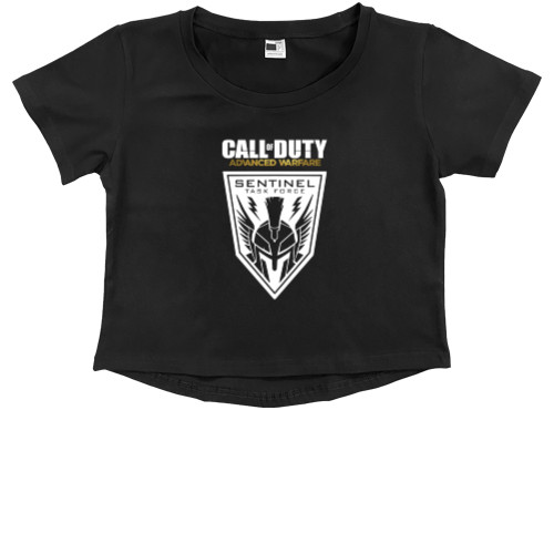 Kids' Premium Cropped T-Shirt - Call of Dute Advanced WarFace - Mfest