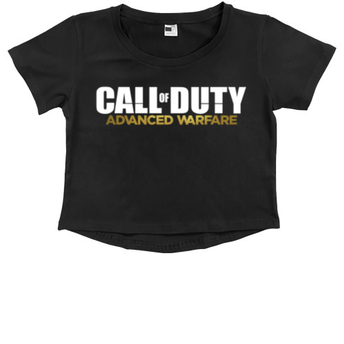 Kids' Premium Cropped T-Shirt - Call of Dute Advanced Warface Logo - Mfest