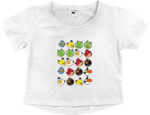 Women's Cropped Premium T-Shirt - Angry Birds 22 - Mfest