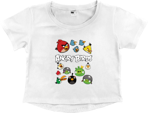 Women's Cropped Premium T-Shirt - Angry Birds 21 - Mfest