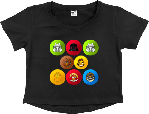 Women's Cropped Premium T-Shirt - Angry Birds 15 - Mfest