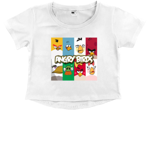 Kids' Premium Cropped T-Shirt - Angry Birds 9 - Mfest