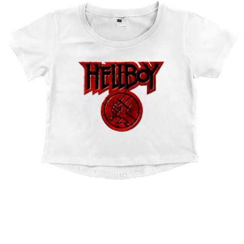 Kids' Premium Cropped T-Shirt - Нellboy 3 - Mfest