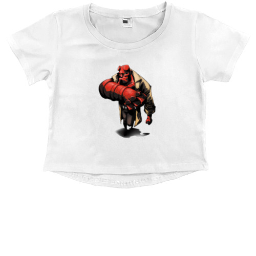 Kids' Premium Cropped T-Shirt - Нellboy 2 - Mfest