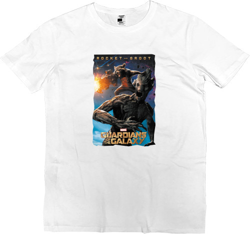 Men’s Premium T-Shirt - Guardians of the Galaxy Rocket and Groot - Mfest