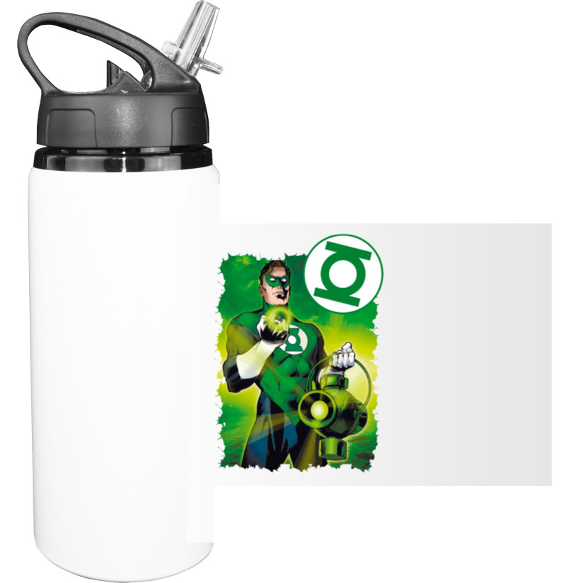 Green Lantern - Бутылка для воды - Зеленый фонарь 4 - Mfest