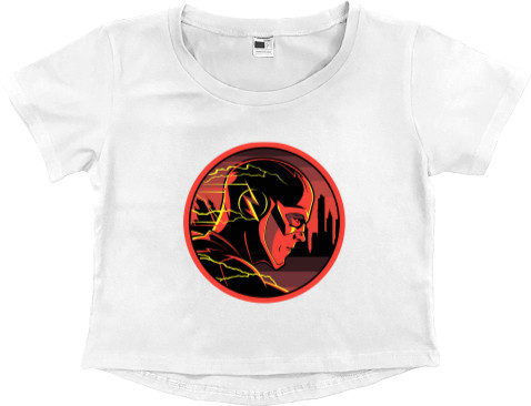 Women's Cropped Premium T-Shirt - The Flash 13 - Mfest