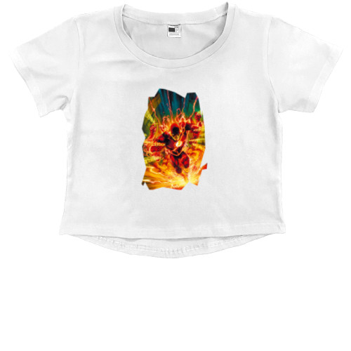 Kids' Premium Cropped T-Shirt - The Flash 7 - Mfest